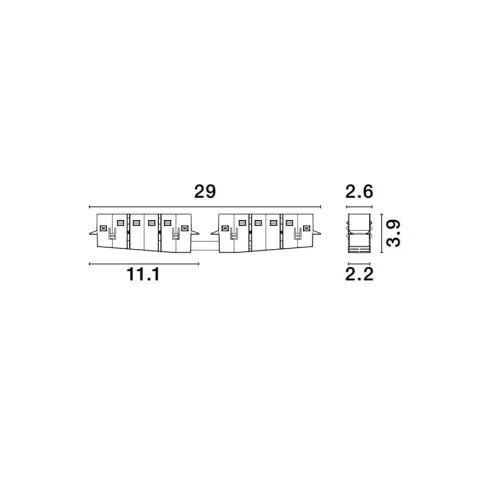 Conector Alimentare Șina Magnetică 9010202 Breda Magnetic Nova Luce