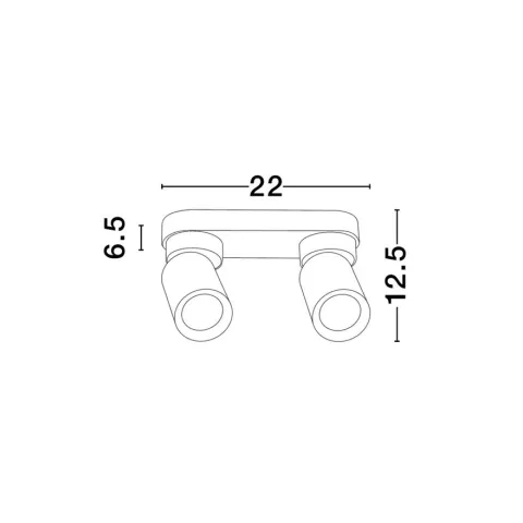 Plafoniera 9011340 Amecy Nova Luce, Modern, Gu10, Negru