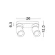 Plafoniera 9011341 Amecy Nova Luce, Modern, Gu10, Alb