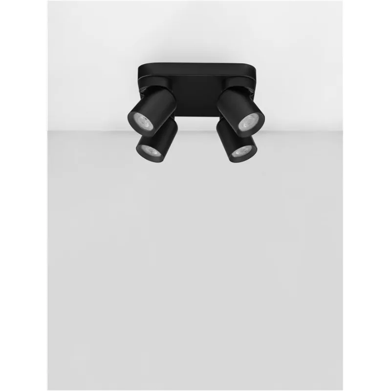 Lustra Spot 9011344 Amecy Nova Luce, Modern, Gu10, Negru