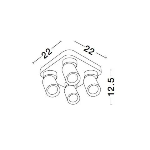 Lustra Spot 9011345 Amecy Nova Luce, Modern, Gu10, Alb
