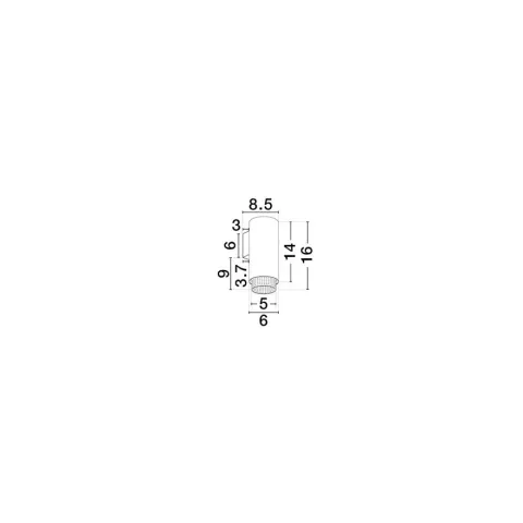 Aplica 9011405 Nessi Nova Luce, Modern, Gu10, Auriu