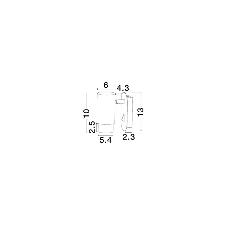 Aplica 9011528 Nime Nova Luce, Modern, Gu10, Alb