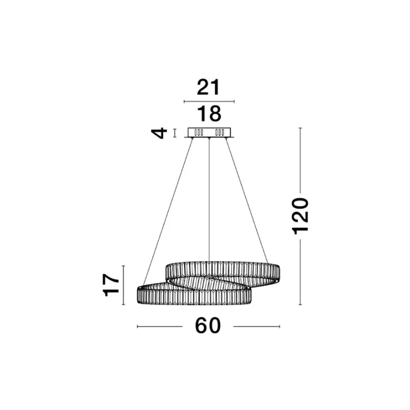 Candelabru 9019720 Conceto Nova Luce, Clasic, Led, Crom