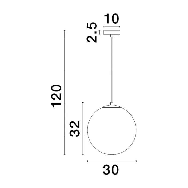 Pendul 9028836 Vita Nova Luce, Modern, E27, Alb