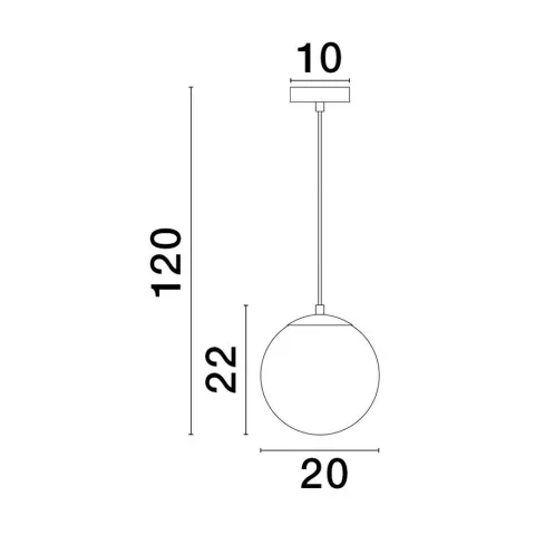 Pendul 9028837 Vita Nova Luce, Modern, E27, Alb