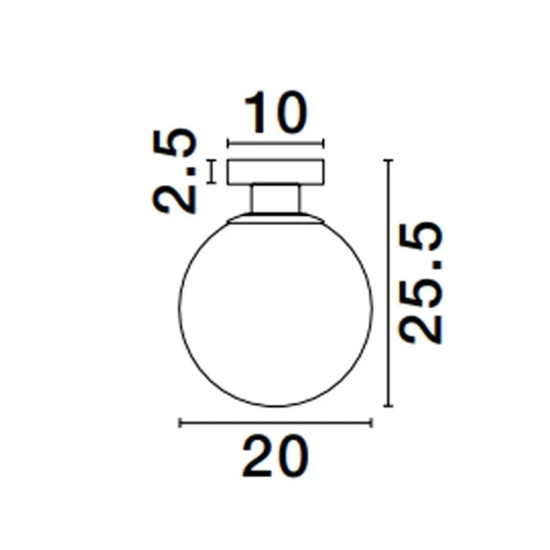 Plafoniera 9028840 Vita Nova Luce, Modern, E27, Auriu