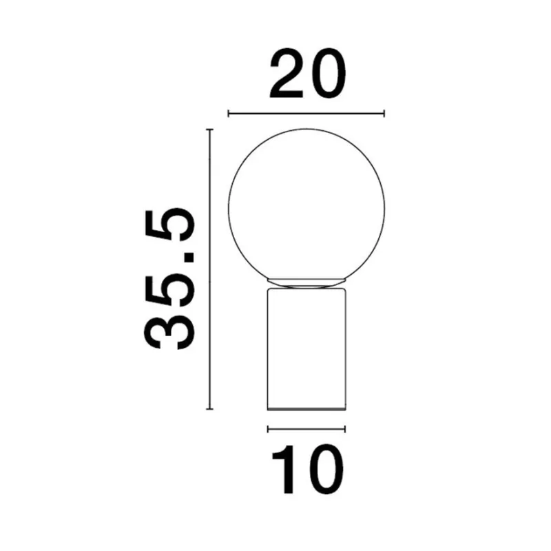 Veioza 9028842 Vita Nova Luce, Modern, E27, Alb
