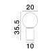 Veioza 9028842 Vita Nova Luce, Modern, E27, Alb