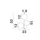 Aplica 9028861 Odillia Nova Luce, Modern, Gri