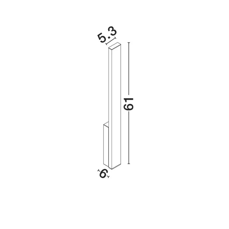 Aplica Exterior 9030101 Isos Nova Luce, Modern, Led, Alb