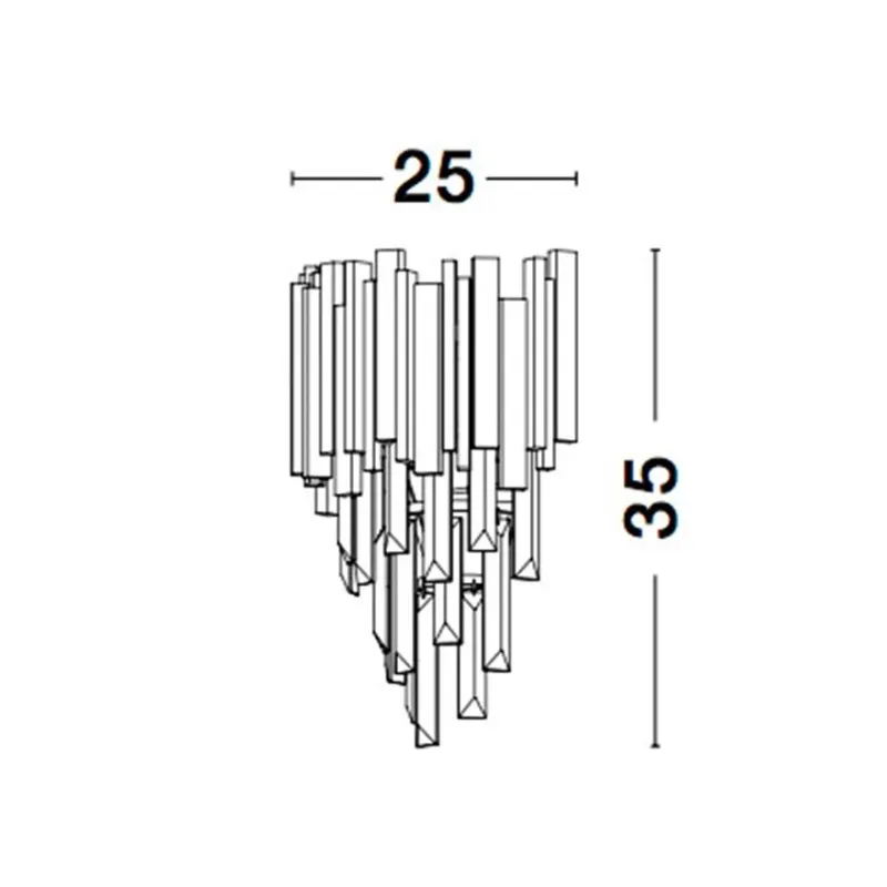 Aplica 9050100 Grane Nova Luce, Clasic, E14, Auriu