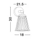 Aplica Exterior 9060208 Carina Nova Luce, Modern, Led