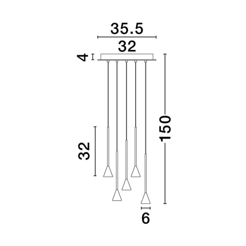 Pendul 9060219 Net Nova Luce, Modern, Led, Negru