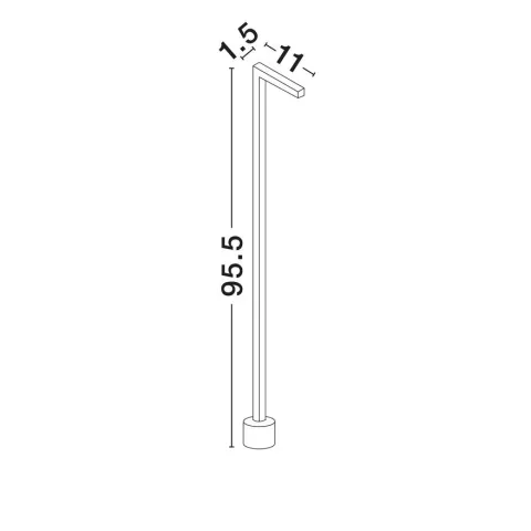 Stâlp 9060261 Pipe Nova Luce, Modern, Led, Negru