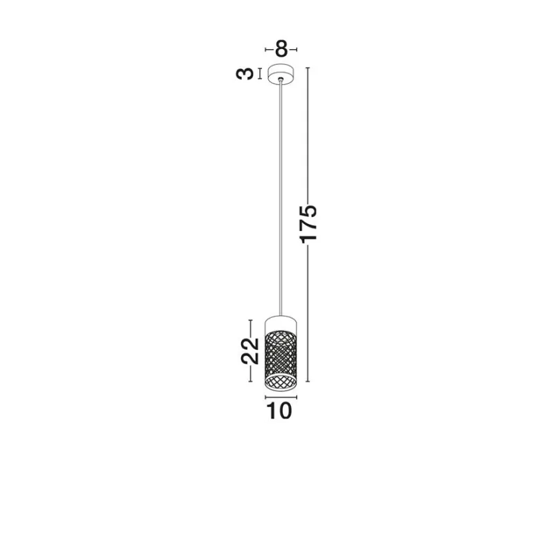 Pendul Exterior 9060322 Motley Nova Luce, Modern, Led, Corten