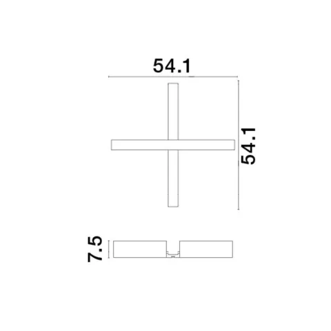 Colțar Mecanic Șina Magnetică Aplicată Orizontal 9070127 Buxton Magnetic Nova Luce