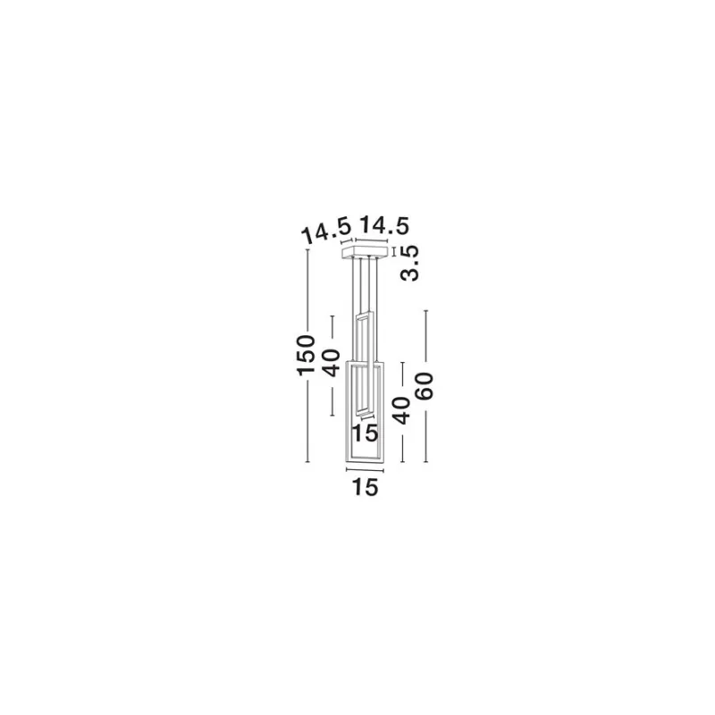 Pendul 9081818 Alis Nova Luce, Modern, Led, Negru