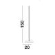 Lampadar 9081830 Colby Nova Luce, Modern, Led, Negru