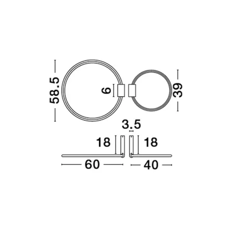 Lustra Plafon 9085246 Garve Nova Luce, Modern, Led, Alb
