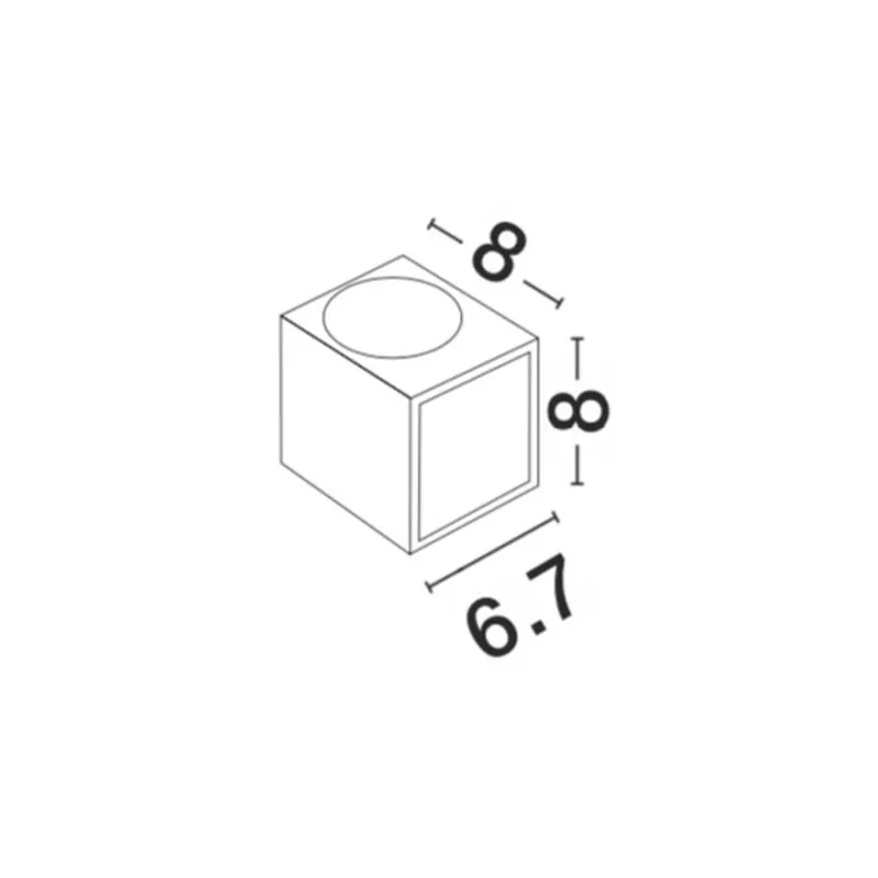 Aplica Exterior 910041 Nero Nova Luce, Modern, Gu10, Alb