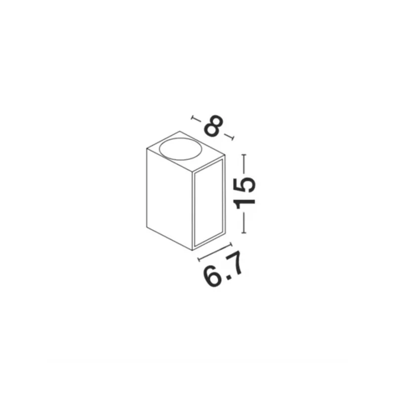 Aplica Exterior 910042 Nero Nova Luce, Modern, Gu10, Alb