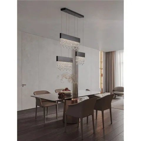 Candelabru 9130645 Crista Nova Luce, Clasic, Led, Negru