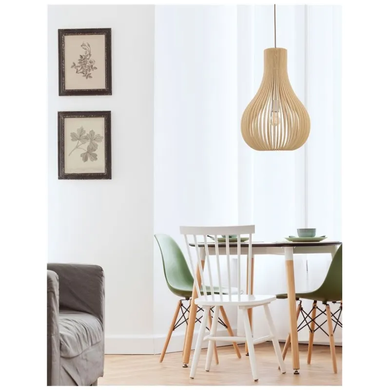 Pendul 9138061 Soho Nova Luce, Natural, E27, Maro