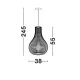 Pendul 9138061 Soho Nova Luce, Natural, E27, Maro