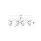 Lustra Spot 9155103 Salva Nova Luce, Modern, Gu10, Negru