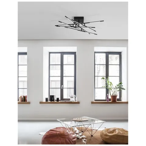 Lustra Plafon 9180714 Raccio Nova Luce, Modern, Led, Negru