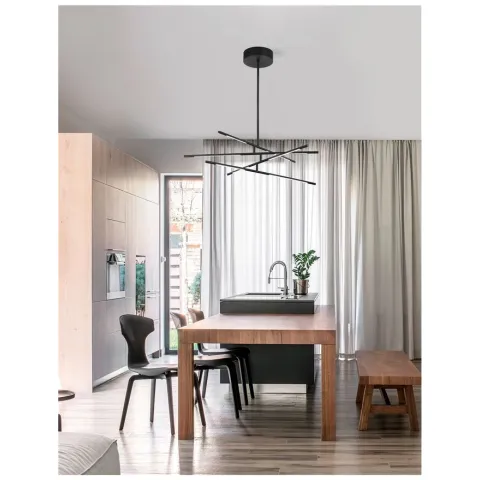Lustra 9180780 Raccio Nova Luce, Modern, Led, Negru