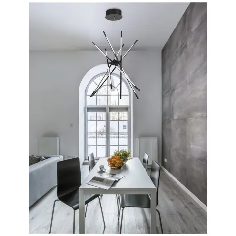 Lustra 9180783 Raccio Nova Luce, Modern, Led, Negru