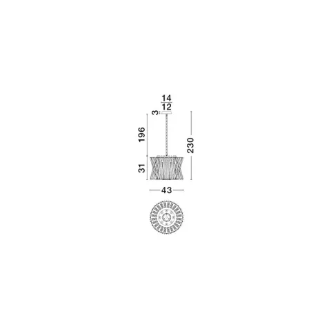 Candelabru 9180893 Estrella Nova Luce, Clasic, E14, Transparent