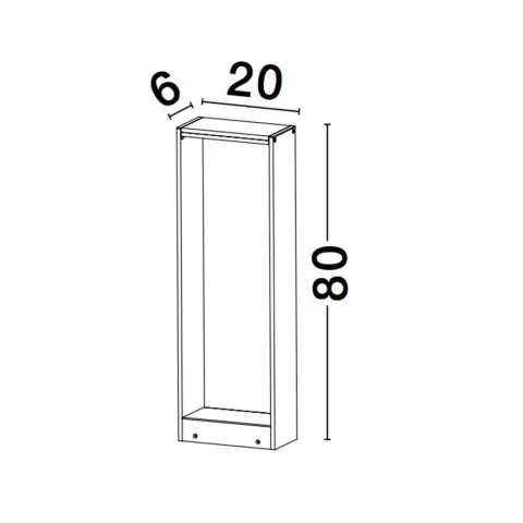 Stâlp 9195061 Volvel Nova Luce, Modern, Led, Negru