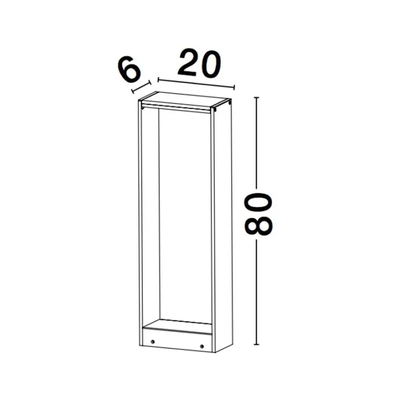 Stâlp 9195061 Volvel Nova Luce, Modern, Led, Negru