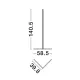 Lampadar 9267108 V-Line Nova Luce, Modern, Led, Negru
