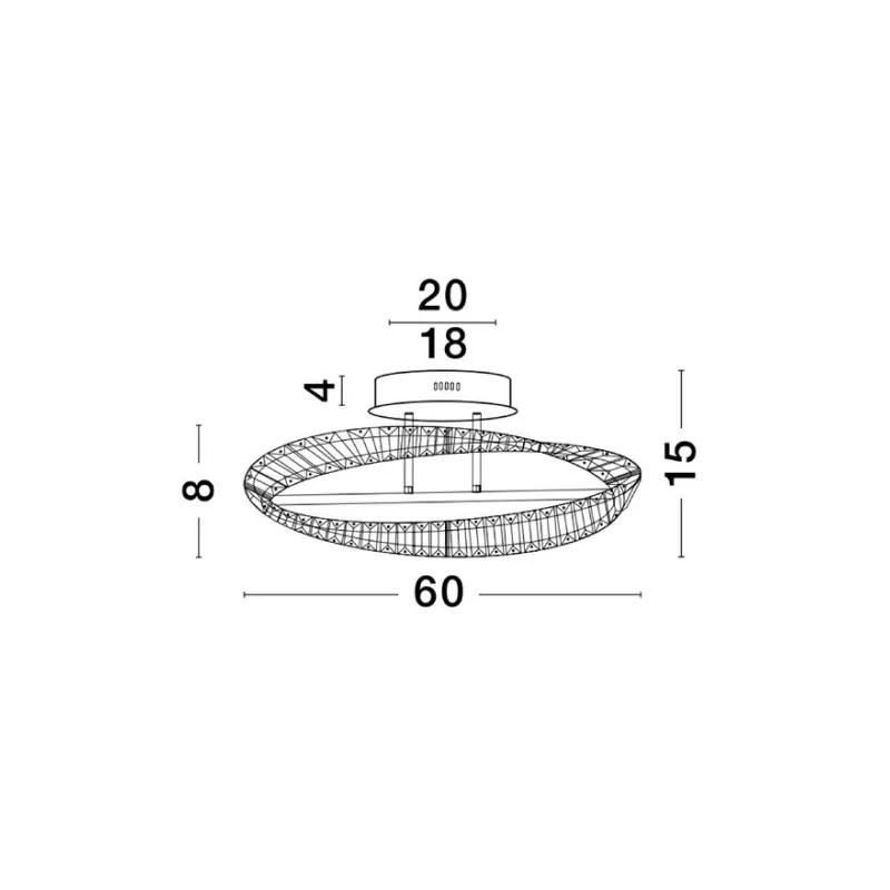 Lustra Plafon 9333060 Aurelia Nova Luce, Clasic, Led, Auriu