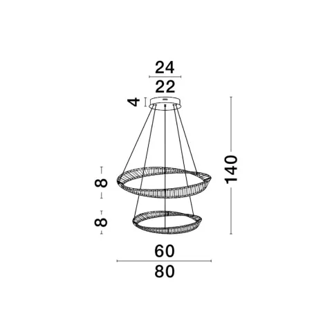 Candelabru 9333063 Aurelia Nova Luce, Clasic, Led, Auriu