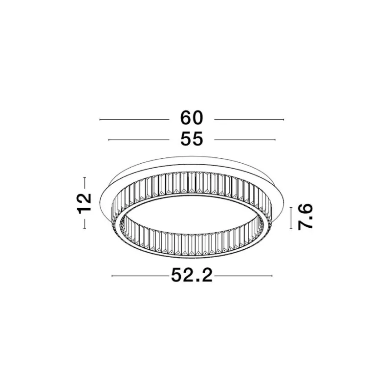 Lustra Plafon 9333072 Aurelia Nova Luce, Clasic, Led, Crom