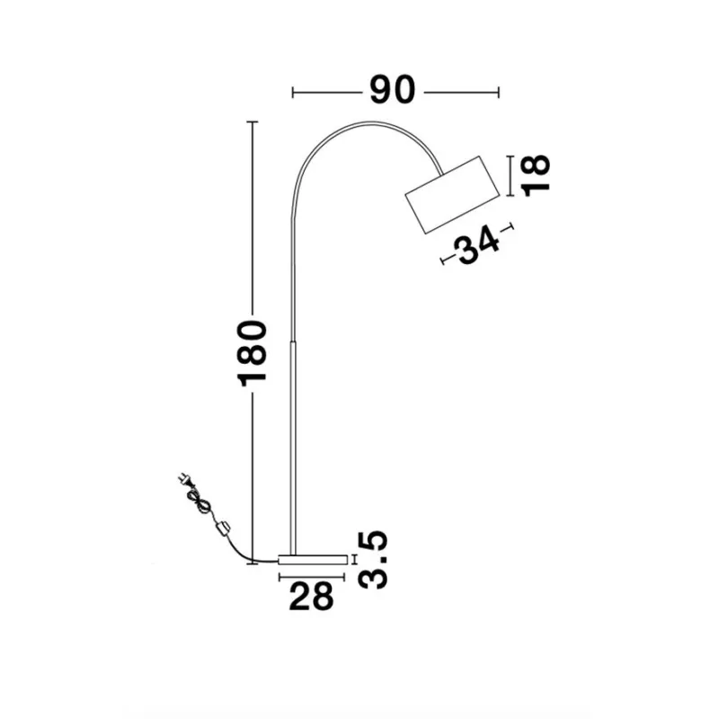 Lampadar 9401653 Sama Nova Luce, Modern, E27, Alb