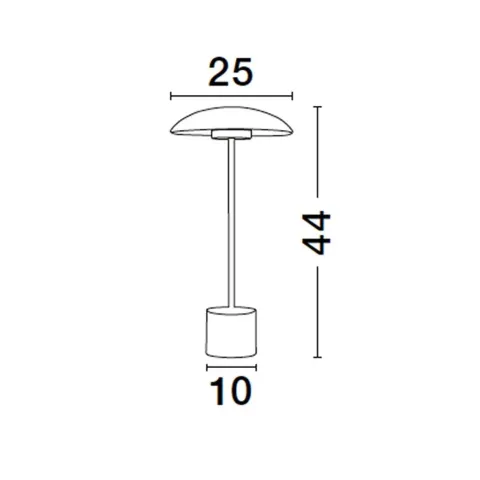 Veioza 9501229 Lash Nova Luce, Modern, Led, Negru