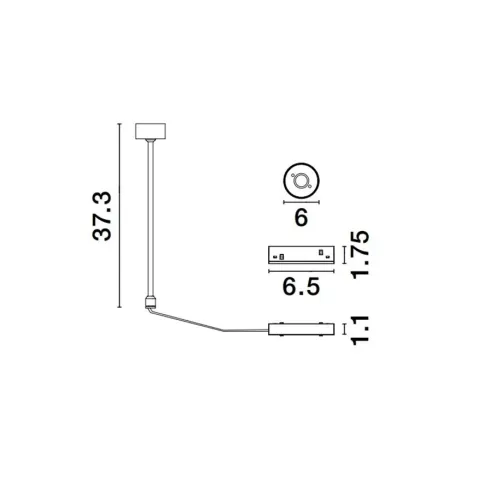 Conector Alimentare Șina Magnetică 9560030 Ultra Slim Magnetic Nova Luce