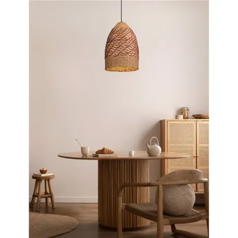Pendul 9586605 Mapi Nova Luce, Natural, E27, Negru
