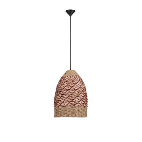 Pendul 9586605 Mapi Nova Luce, Natural, E27, Negru