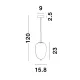 Pendul 9624066 Lato Nova Luce, Clasic, E14, Negru