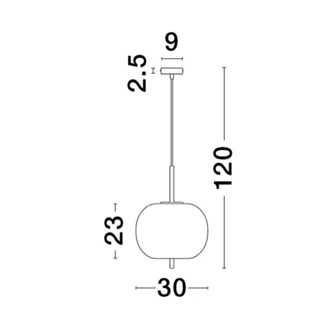 Pendul 9624079 Lato Nova Luce, Modern, E27, Auriu