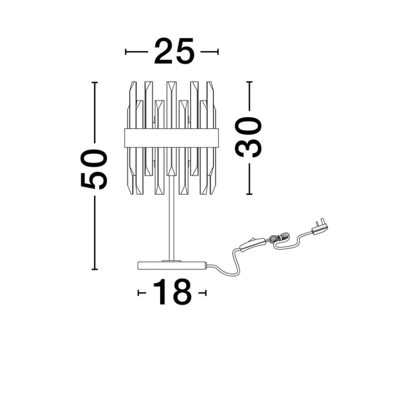 Veioza 9695122 Crown Nova Luce, Clasic, G9, Auriu