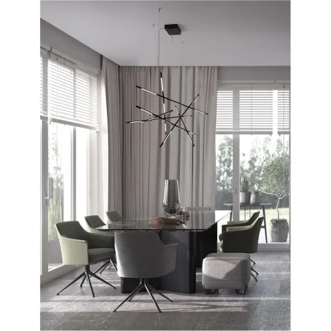 Lustra 9695216 Raccio Nova Luce, Modern, Led, Negru