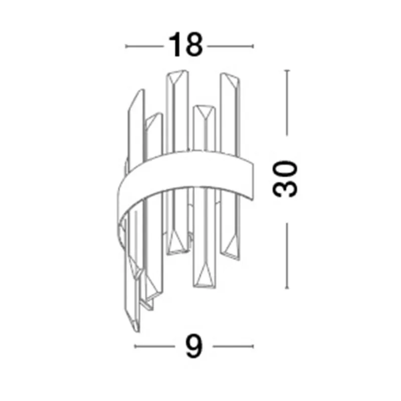 Aplica 9695220 Crown Nova Luce, Clasic, G9, Auriu
